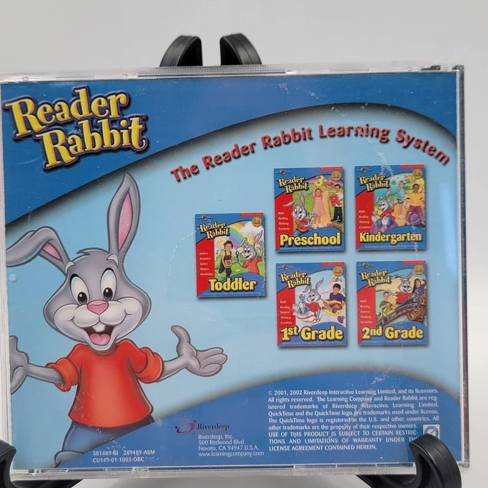 Reader‎ Rabbit's 1st Grade PC CD-ROM Game The Learning Company 2002 Kids VTG